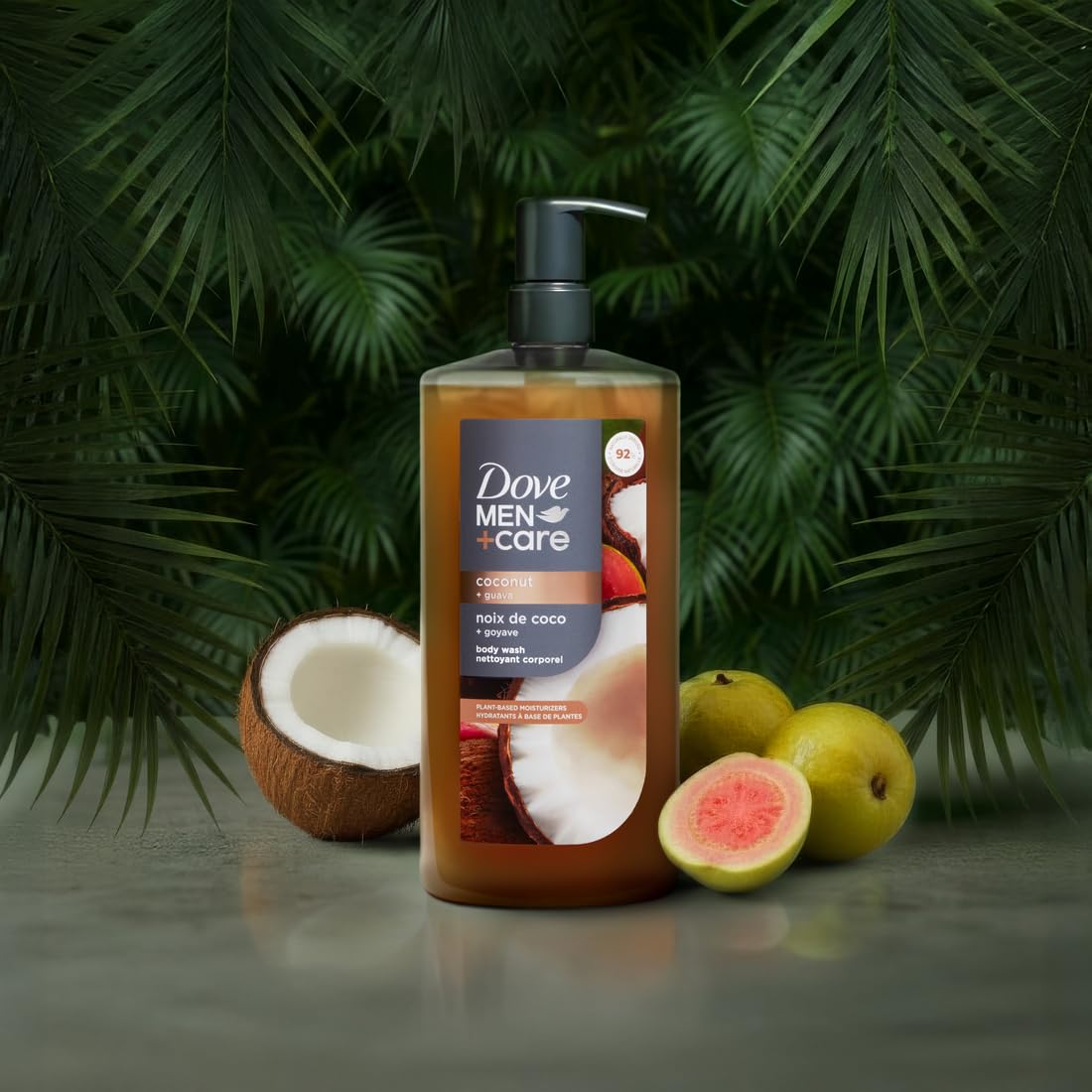 Jabón corporal Dove Men+Care coco y guayaba 26 oz