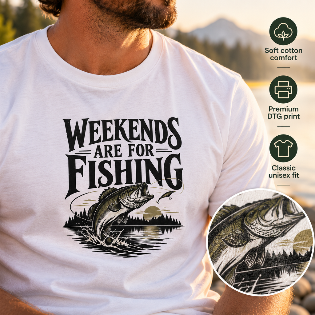 Weekends Are for Fishing – Classic Unisex Fishing T-Shirt