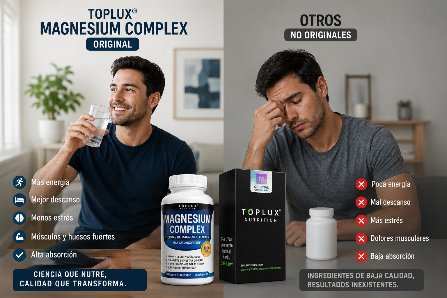 Magnesio Complex 90 Cápsulas – Suplemento Premium para Bienestar Diario